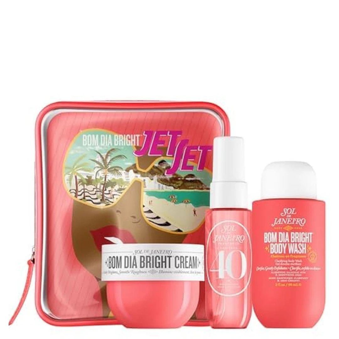 Zarnoor Sol de Janeiro Bom Dia Bright Jet Set – Travel Size Body Care & Perfume Set