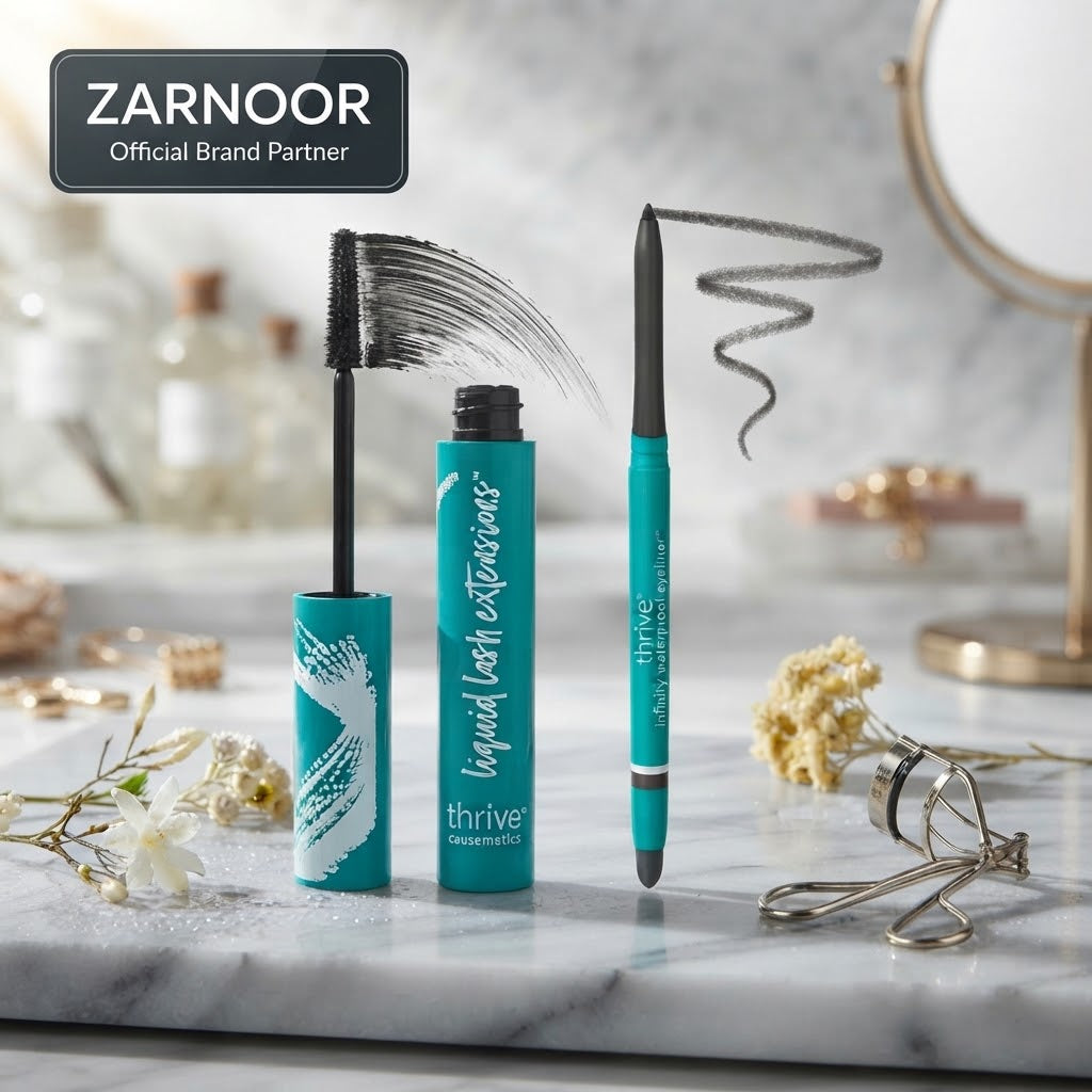Zarnoor Thrive Causemetics Liquid Lash Extensions Mascara, Brynn (Rich Black), 0.14 oz / 4 g