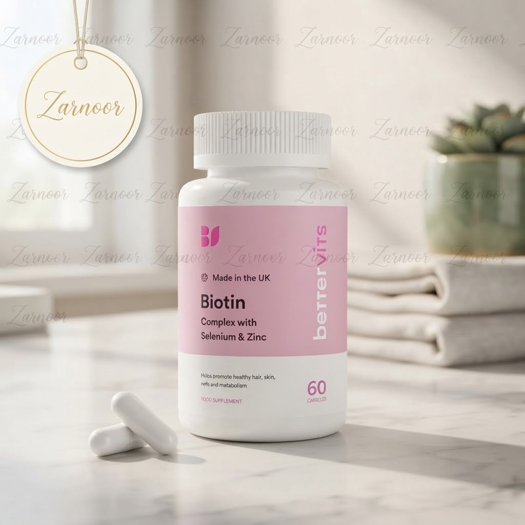 Zarnoor BetterVits Biotin Complex with Selenium & Zinc Food Supplement - 60 Capsules