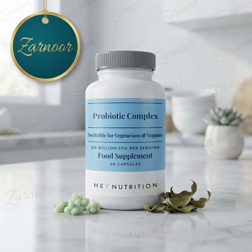 Zarnoor Hey Nutrition Probiotic Complex 20 Billion CFU Food Supplement - 60 Capsules