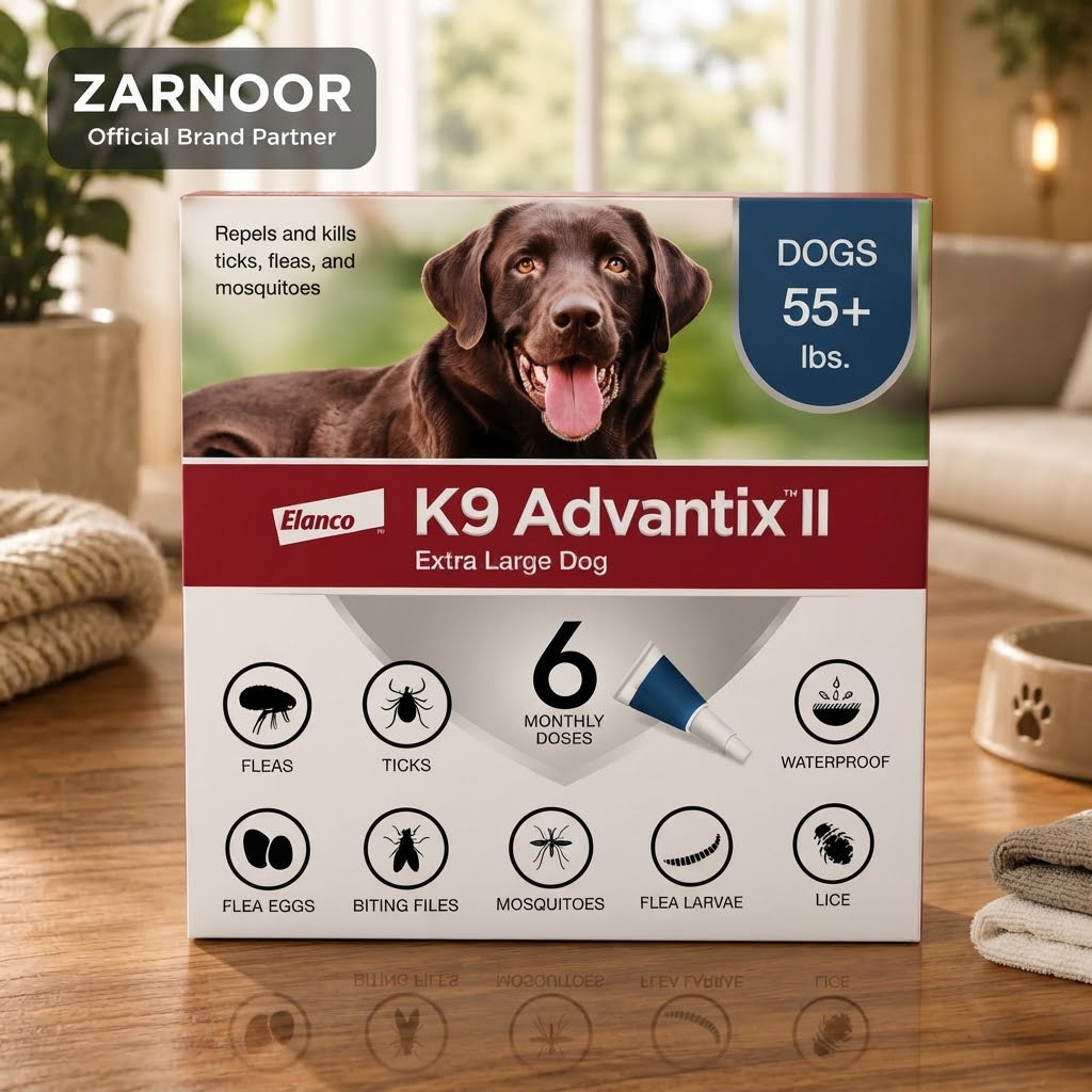 K9 Advantix II Flea, Tick & Mosquito Treatment for Extra Large Dogs (Over 55 lbs) – 6 Doses