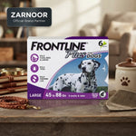 Frontline Plus Flea and Tick Treatment for Large Dogs (45 to 88 lbs), 6 Doses