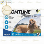 Zarnoor Frontline Plus Flea and Tick Treatment for Medium Dogs (23–44 lbs, 6 Doses)