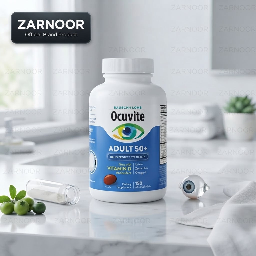 Zarnoor Bausch + Lomb Ocuvite Adult 50+ Eye Vitamin and Mineral Supplement Mini Soft Gels - 150 Count zarnoor