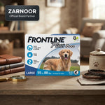 Frontline Plus Flea and Tick Treatment for Large Dogs (55 to 88 lbs), 8 Doses