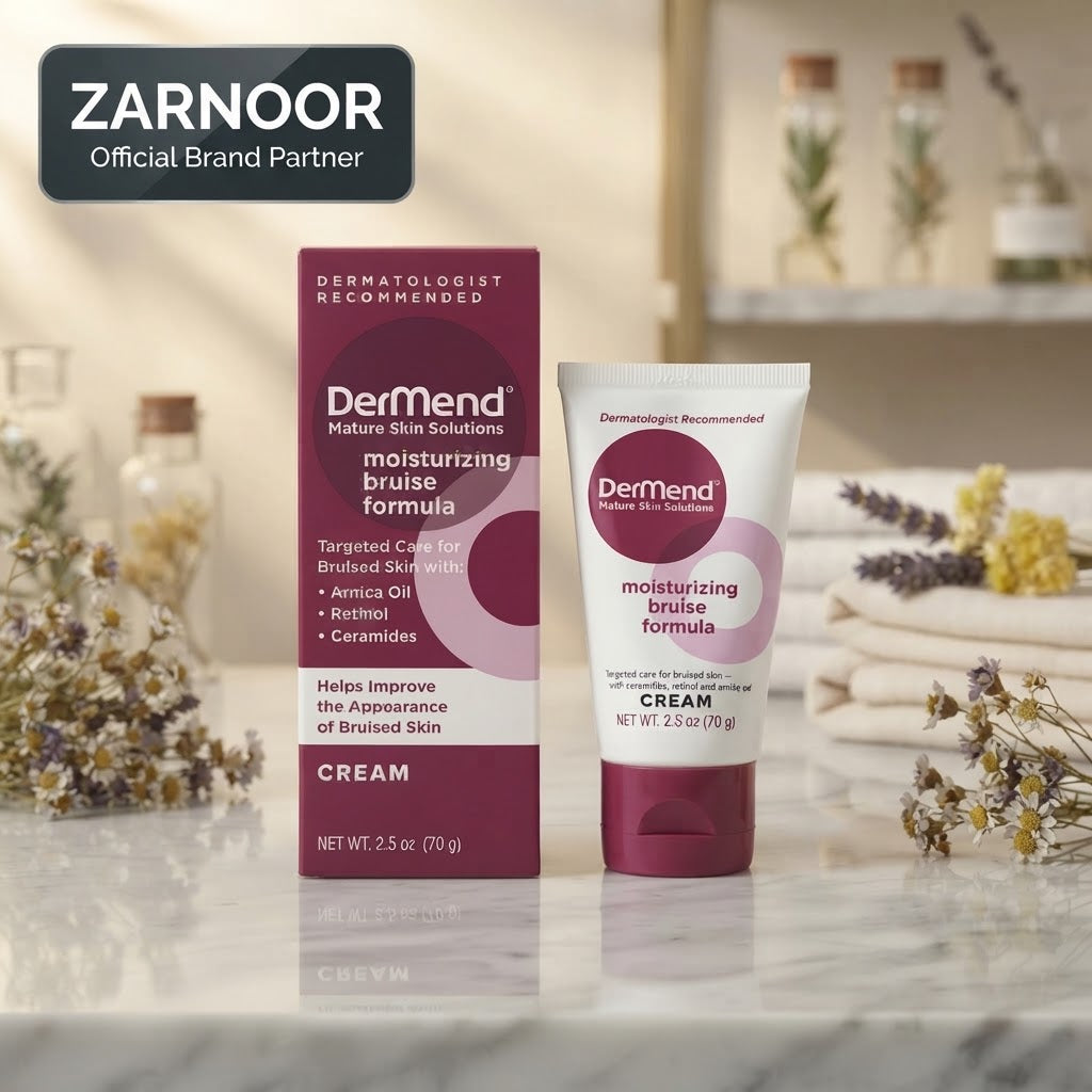 Zarnoor DerMend Mature Skin Solutions Moisturizing Bruise Formula Cream, NET WT. 2.5 oz (70 g)