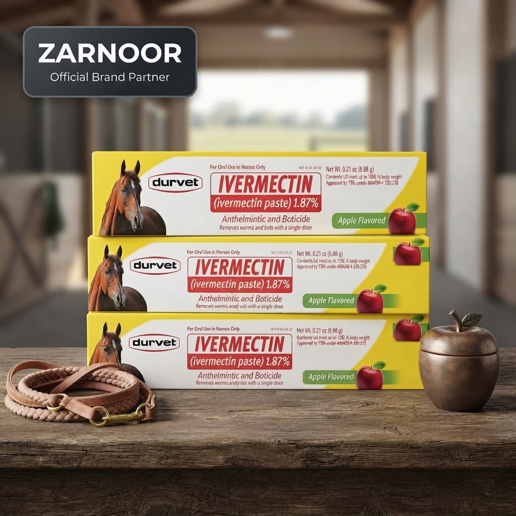 Durvet Ivermectin 1.87% Apple Flavored Paste for Horses, 3-Pack