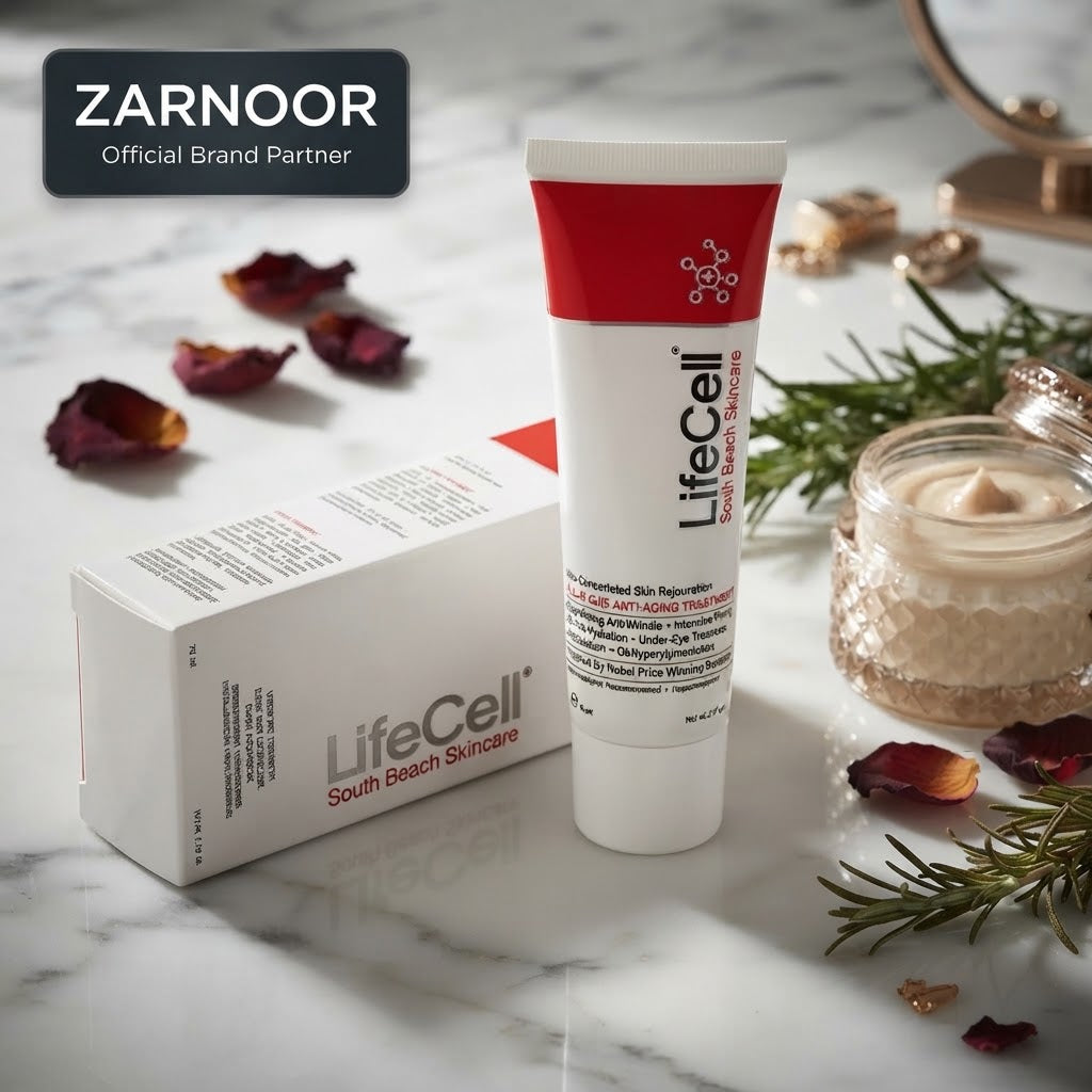 Zarnoor LifeCell South Beach Skincare All-In-One Anti-Aging Treatment, 75 ml / Net Wt. 2.54 oz.