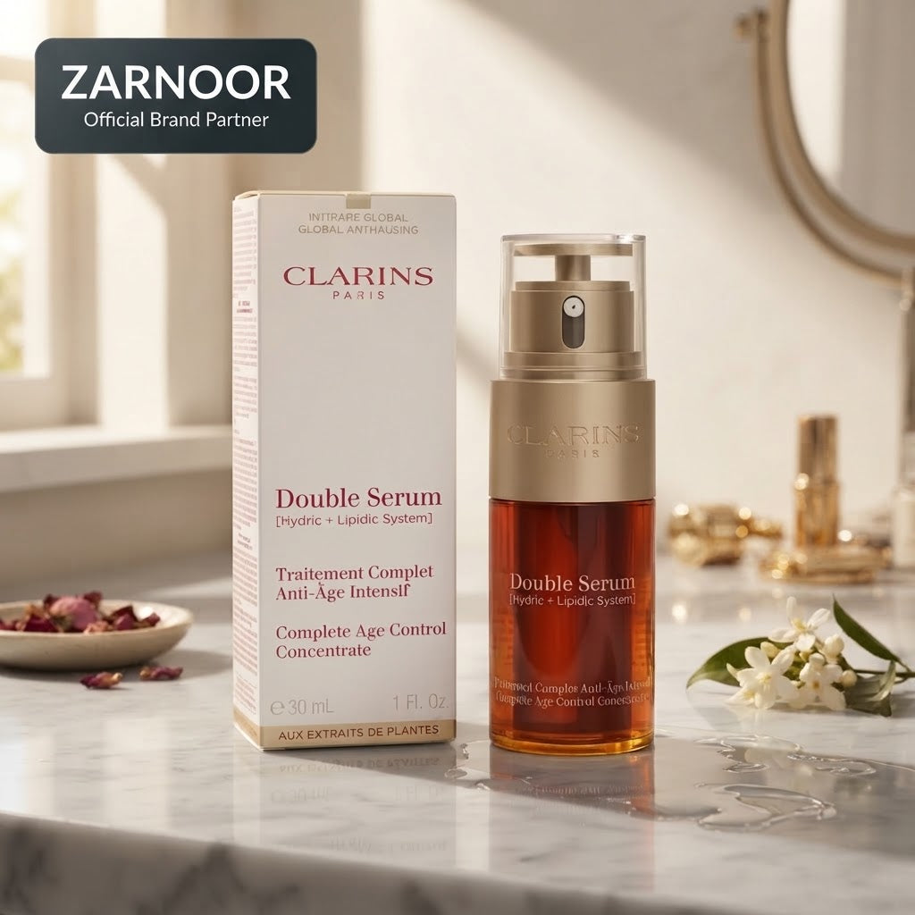 Zarnoor Clarins Double Serum [Hydric + Lipidic System] Complete Age Control Concentrate, 30 ml / 1 Fl. Oz.