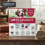 Elanco K9 Advantix II Flea, Tick, and Mosquito Treatment for Large Dogs (21-55 lbs), 4 Doses
