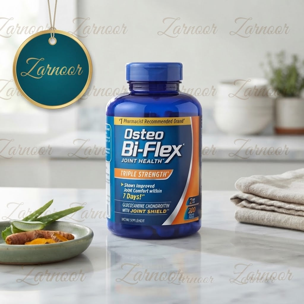Zarnoor Osteo Bi-Flex Triple Strength Joint Health Glucosamine Chondroitin with Joint Shield - 200 Coated Tablets