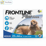 Zarnoor Frontline Plus Flea and Tick Treatment for Medium Dogs (23–44 lbs, 6 Doses)
